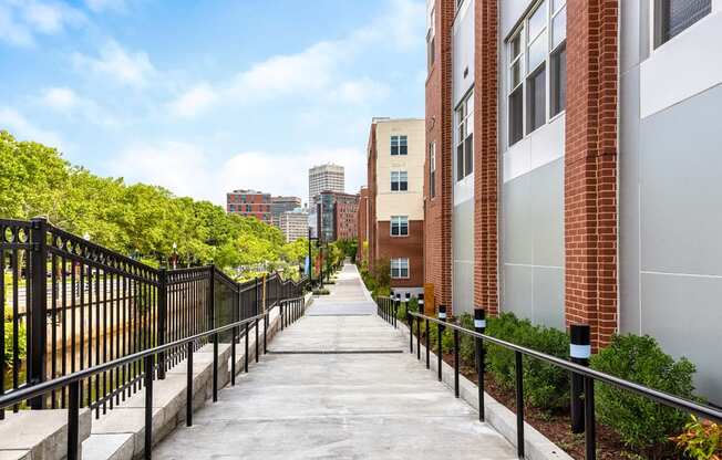 Station row exertior and riverwalk