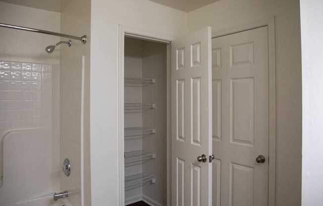 Bathroom Closet at The Residences at Brookside Commons, Owings Mills, Maryland Apartments