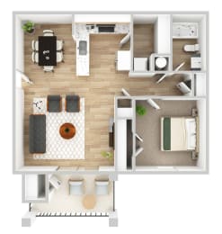 1 bed, 1 bath, 746 sqft, $1,399