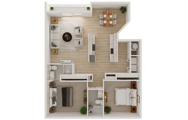 2 beds, 2 baths, 1,100 sqft, $2,145, Unit B-206