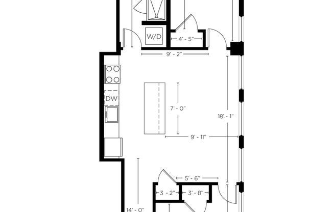 2 beds, 1 bath, 898 sqft, $1,695, Unit 305