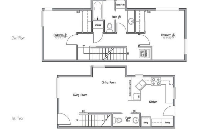 3 beds, 2.5 baths, 1,283 sqft, $2,325, Unit 19