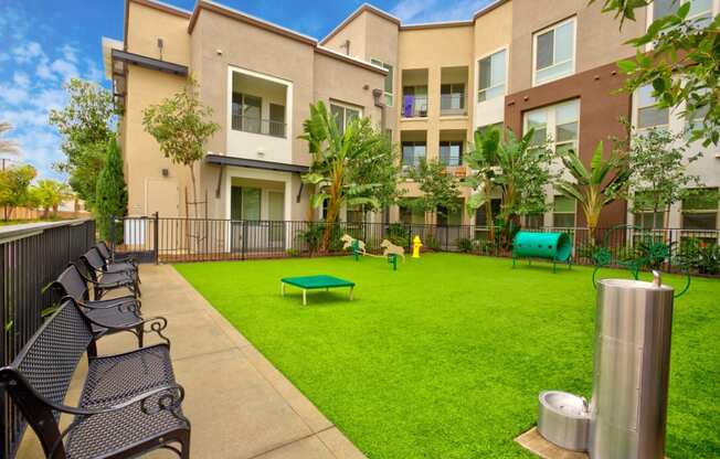 Dog park with dog wash at Accent Apartments, California, 90066