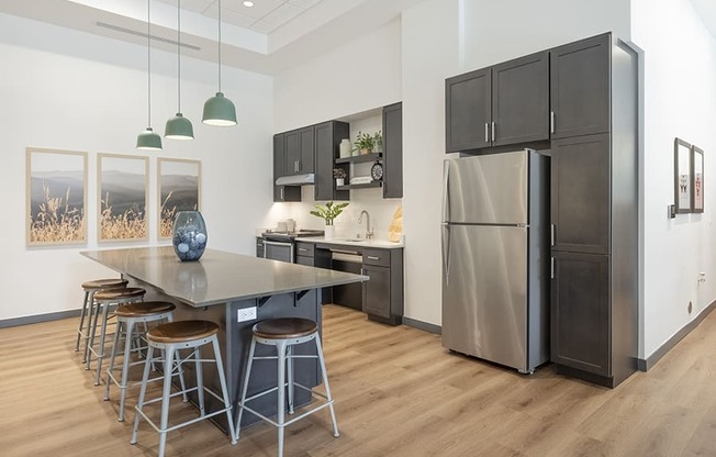 Clubhouse kitchen and dining area 