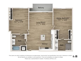 2 beds, 2 baths, 1,317 sqft, $6,339
