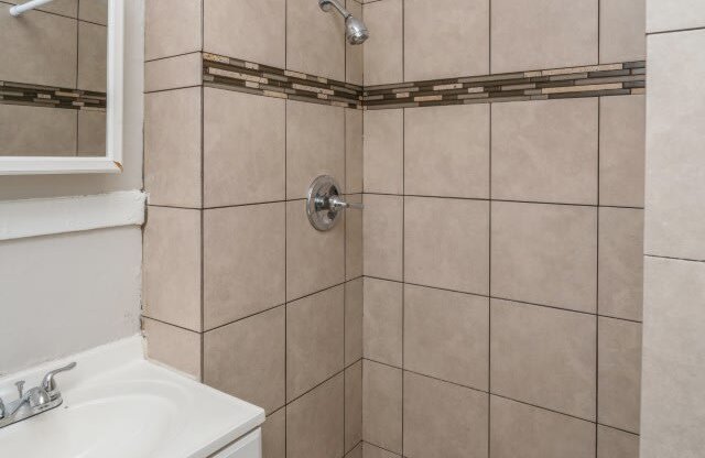 Bathroom with vanity storage