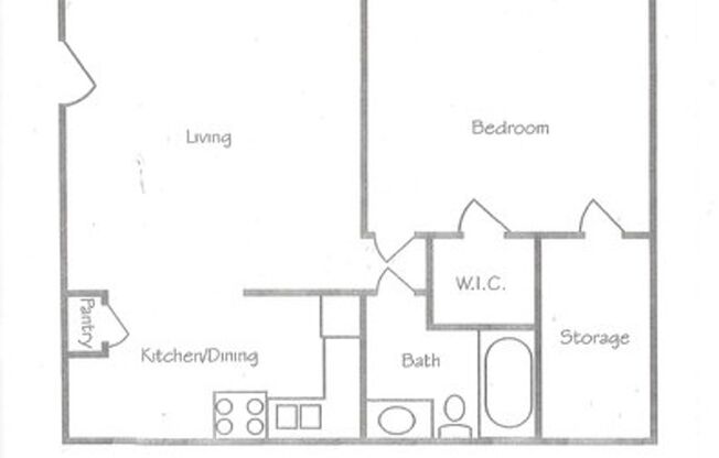 1 bed, 1 bath, 824 sqft, $929