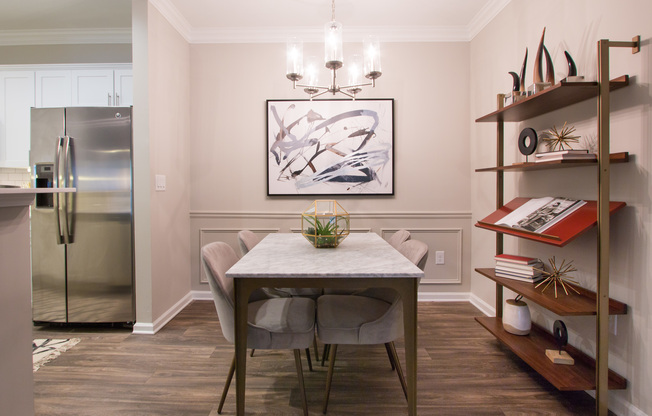 Dining room seating for four