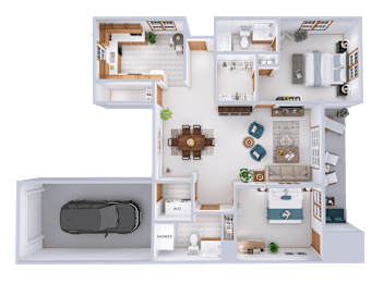 2 beds, 2 baths, 1,334 sqft, $1,804