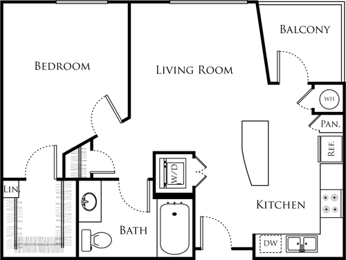 1 bed, 1 bath, 712 sqft, $2,388