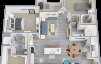 2 beds, 2 baths, 1,110 sqft, $1,375