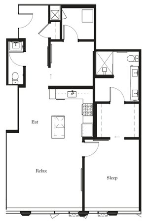 1 bed, 1.5 baths, 1,100 sqft, $5,500