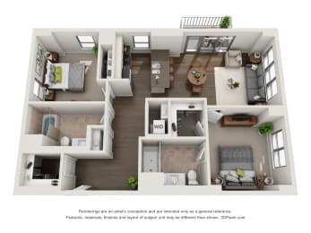 2 beds, 2 baths, 1,190 sqft, $4,390