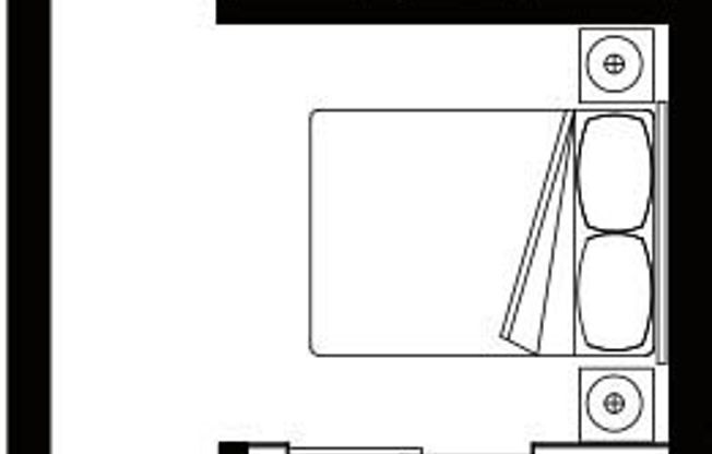 1 bed, 1 bath, 513 sqft, $1,400, Unit 01-409