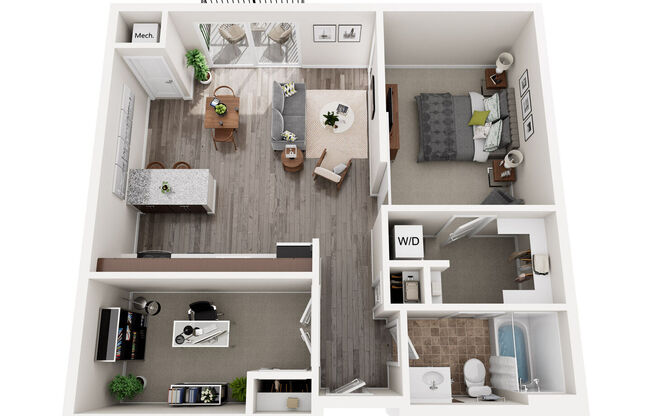 1 bed, 1 bath, 877 sqft, $2,033