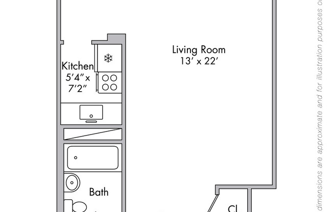 Studio, 1 bath, $3,000, Unit 11F