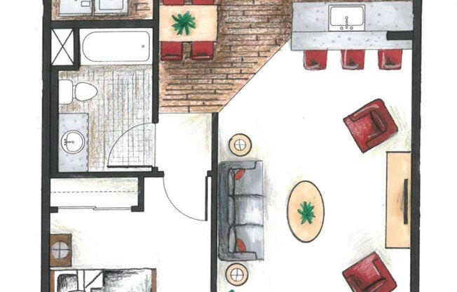 1 bed, 1 bath, 804 sqft, $1,275