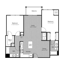 2 beds, 2 baths, 1,153 sqft, $3,976