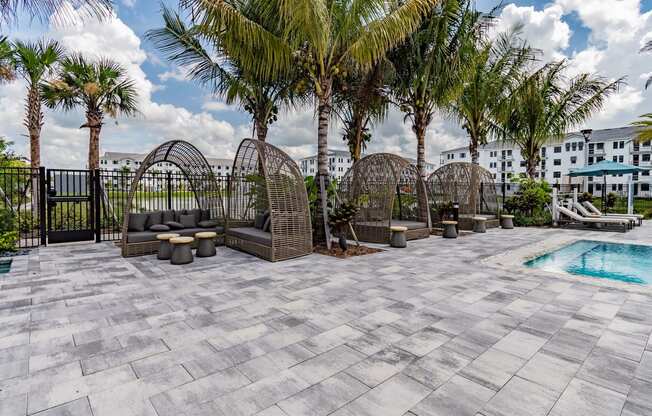 Expansive Sundeck with Shaded Cabanas at Edge75, Florida