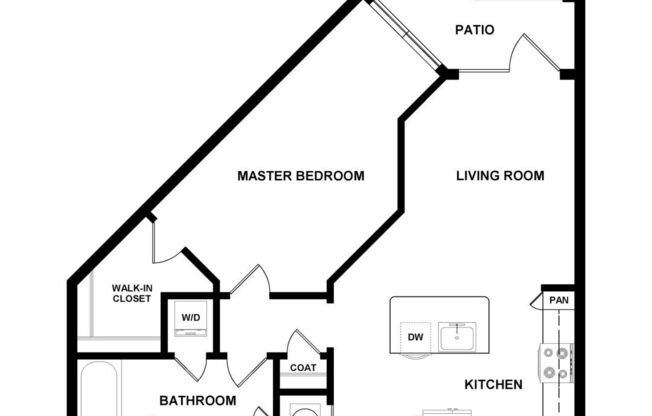 1 bed, 1 bath, 737 sqft, $1,561