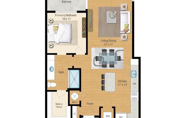 1 bed, 1 bath, 799 sqft, $1,957