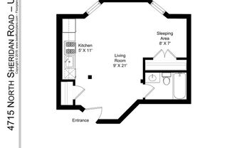 Studio, 1 bath, 457 sqft, $1,395, Unit 12S