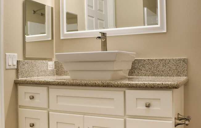 view of bathroom vanity