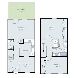 2 beds, 1.5 baths, 1,104 sqft, $1,891