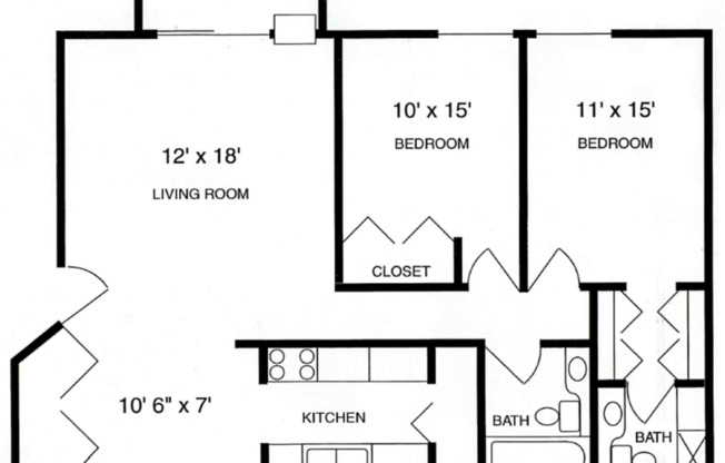 2 beds, 2 baths, 936 sqft, $1,760, Unit 2401-C8