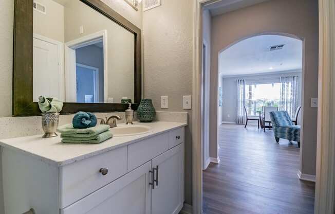 Renovated Bathrooms With Quartz Counters at Seasons at Westchase, Tampa, 33625