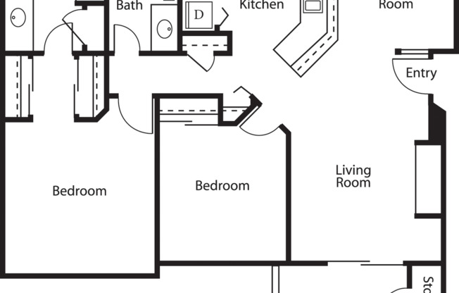 2 beds, 2 baths, 980 sqft, $2,185, Unit 103