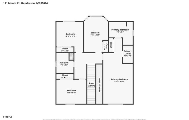4 beds, 2.5 baths, $2,000