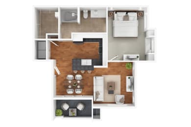 1 bed, 1 bath, 751 sqft, $1,460