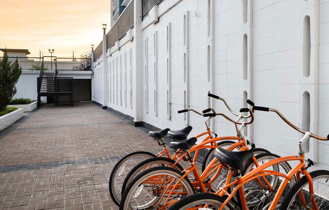 Bicycle Storage at Memorial Towers Apartments, The Barvin Group, Houston, 77007