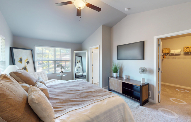 Vaulted Ceiling in Master