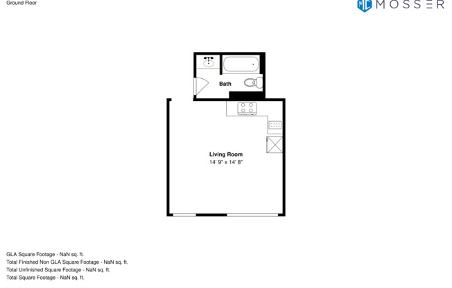 Studio, 1 bath, 346 sqft, $2,545