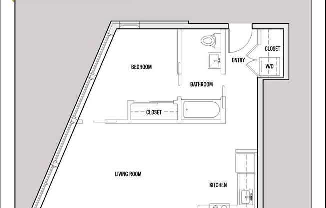 1 bed, 1 bath, 681 sqft, $1,350, Unit 261-519