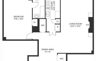 1 bed, 1 bath, 850 sqft, $4,825, Unit 2N