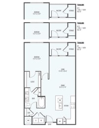 1 bed, 1 bath, 855 sqft, $1,595