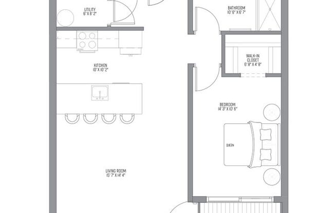 1 bed, 1 bath, 897 sqft, $1,925, Unit 321 Jefferson-512