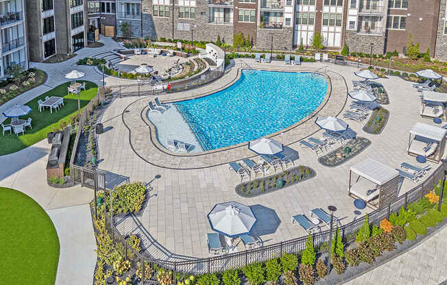 Aerial photo of Legacy Rochester Hills Apartments