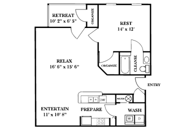1 bed, 1 bath, 975 sqft, $1,541