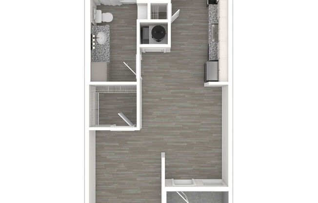 Studio, 1 bath, 472 sqft, $1,249