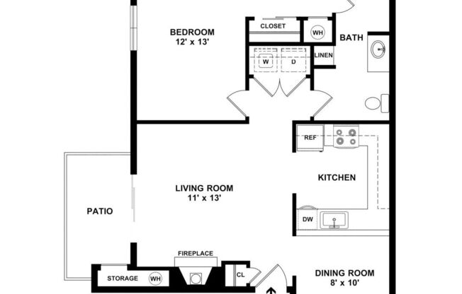 1 bed, 1 bath, 750 sqft, $1,610
