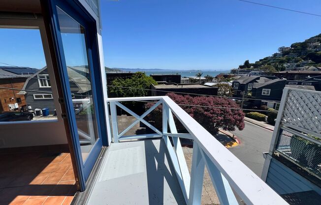 ONE OF A KIND ONE BEDROOM TWO AND A HALF BATH HOME IN OLD TOWN SAUSALITO WITH STUNNING BAY VIEWS