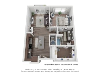 1 bed, 1 bath, 745 sqft, $1,666