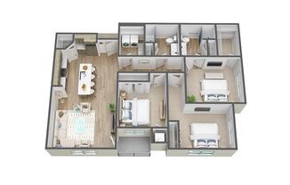 3 beds, 2 baths, 1,404 sqft, $1,975, Unit C302