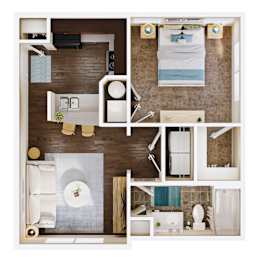 1 bed, 1 bath, 606 sqft, $1,183