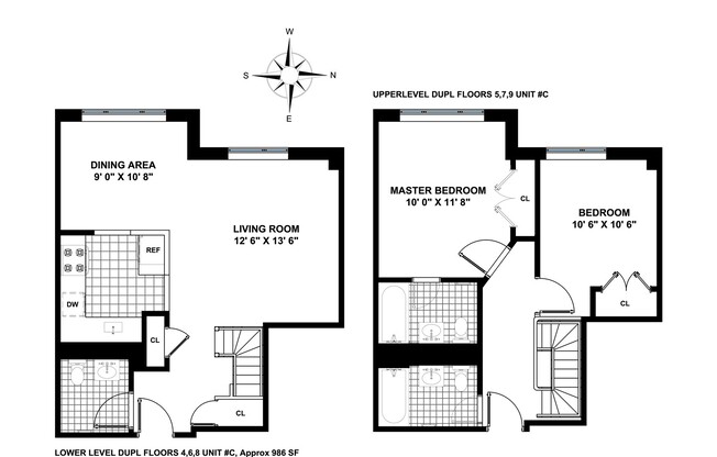 2 beds, 2.5 baths, $8,200, Unit 8C