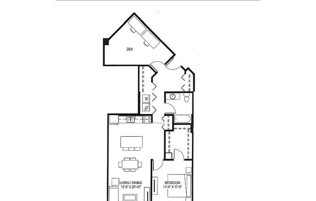 1 bed, 1 bath, 1,006 sqft, $1,815, Unit 321